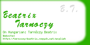 beatrix tarnoczy business card